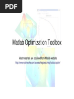 Matlab Optimization Toolbox: Most Materials Are Obtained From Matlab Website