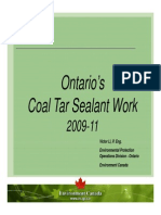 Ontario's Coal Tar Sealant Work 2009-11