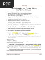 The Format For The Project Report: Mca-Vi / M.Sc-IV Semester