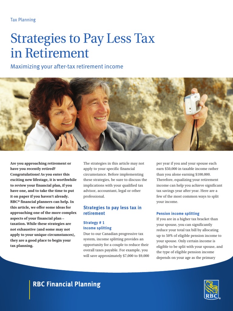 Strategies To Pay Less Tax | PDF | Taxes | Pension