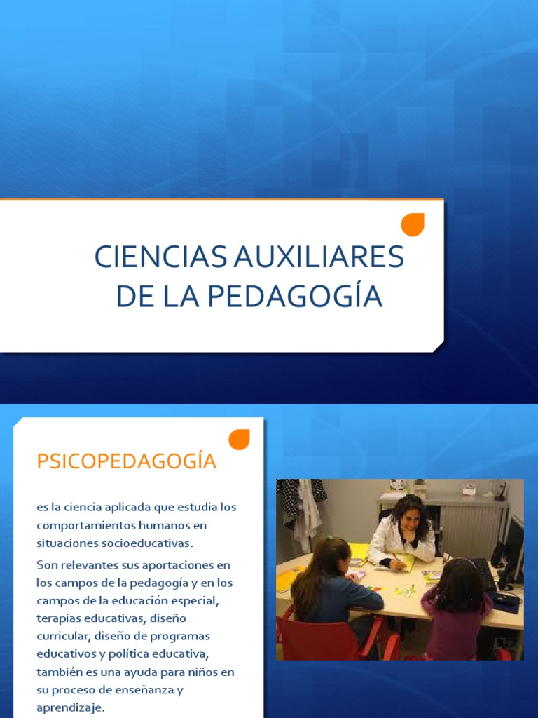 Ciencias Auxiliares de La Pedagogia Pedagogía Sociología