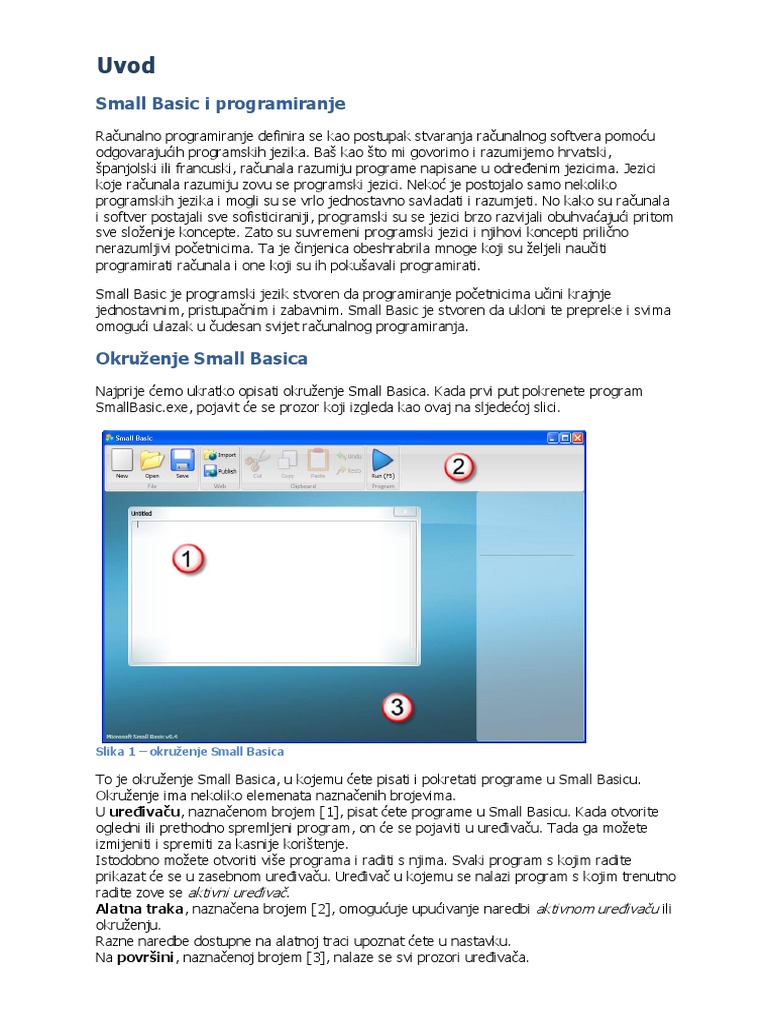 Uvod U Small Basic | PDF