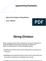 Programming Example StringDivision
