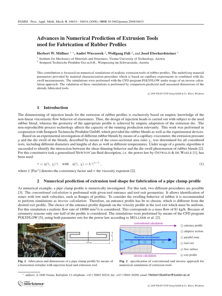 Numerical Simulation of Rubber Extrusions | PDF | Computers ...