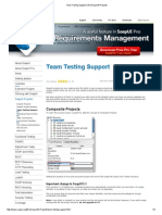 Team Testing Support - Working With Projects