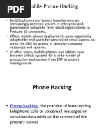 Mobile Phone Hacking