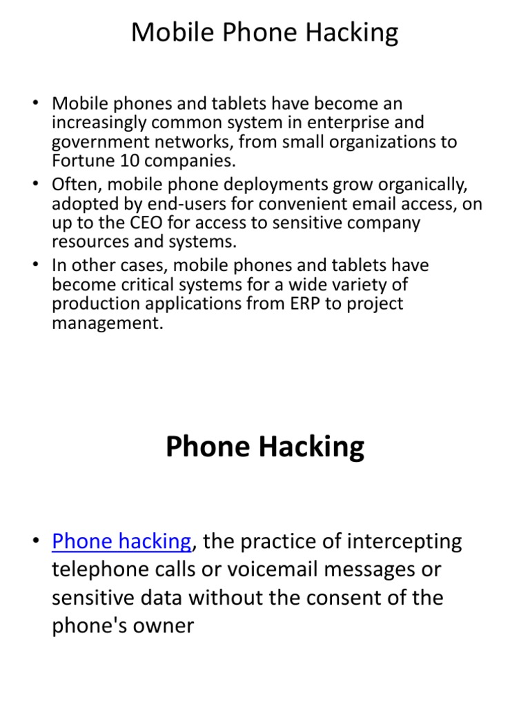 Mobile Phone Hacking Techniques Guide | PDF | Android (Operating System ...