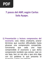 7 Pasos Del ABP, según Carlos Sola