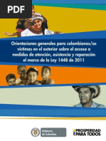 Orientaciones Generales para Colombianos victimas en el exteriore