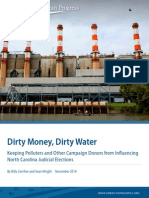 Dirty Money, Dirty Water: Keeping Polluters and Other Campaign Donors From Influencing North Carolina Judicial Elections