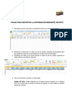 Pasos para Reportar La Informacion Mediante Archivo