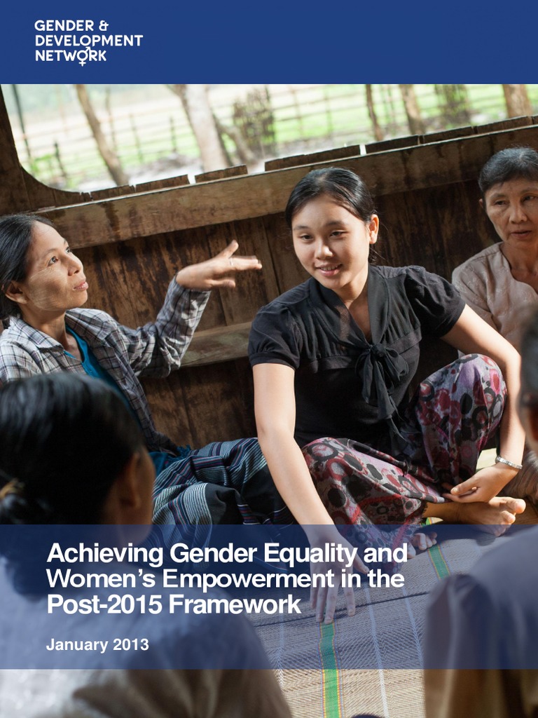 Achieving Gender Equality and Women27s Empowerment in the Post 2015