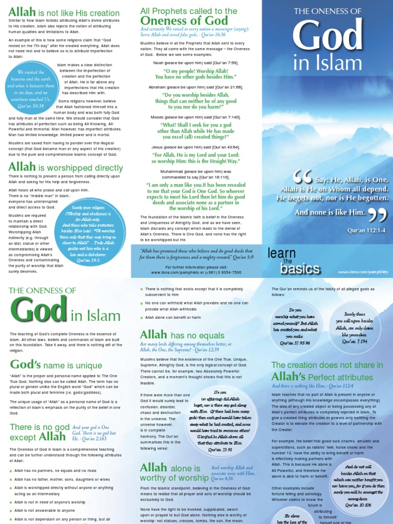 The Oneness of God in Islam | PDF | Tawhid | God In Islam