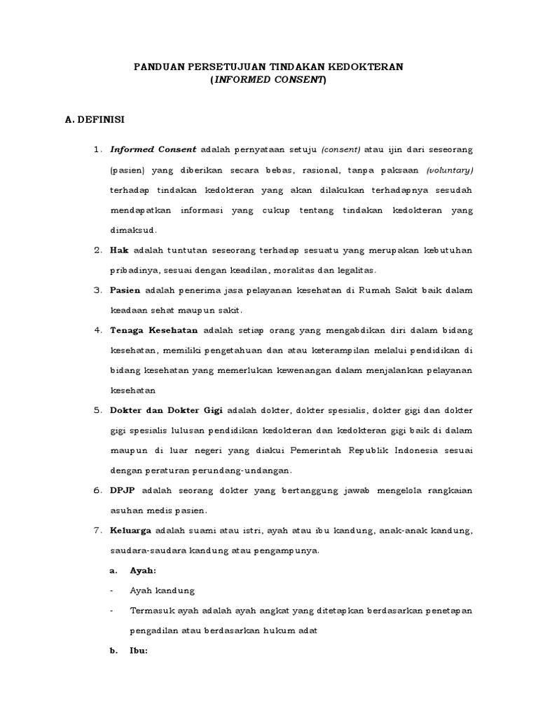 Contoh Panduan Informed Consent