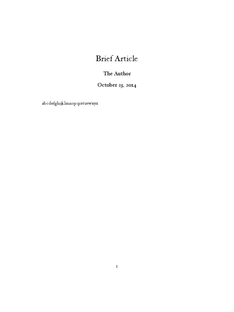 Brief Article by The Author | PDF