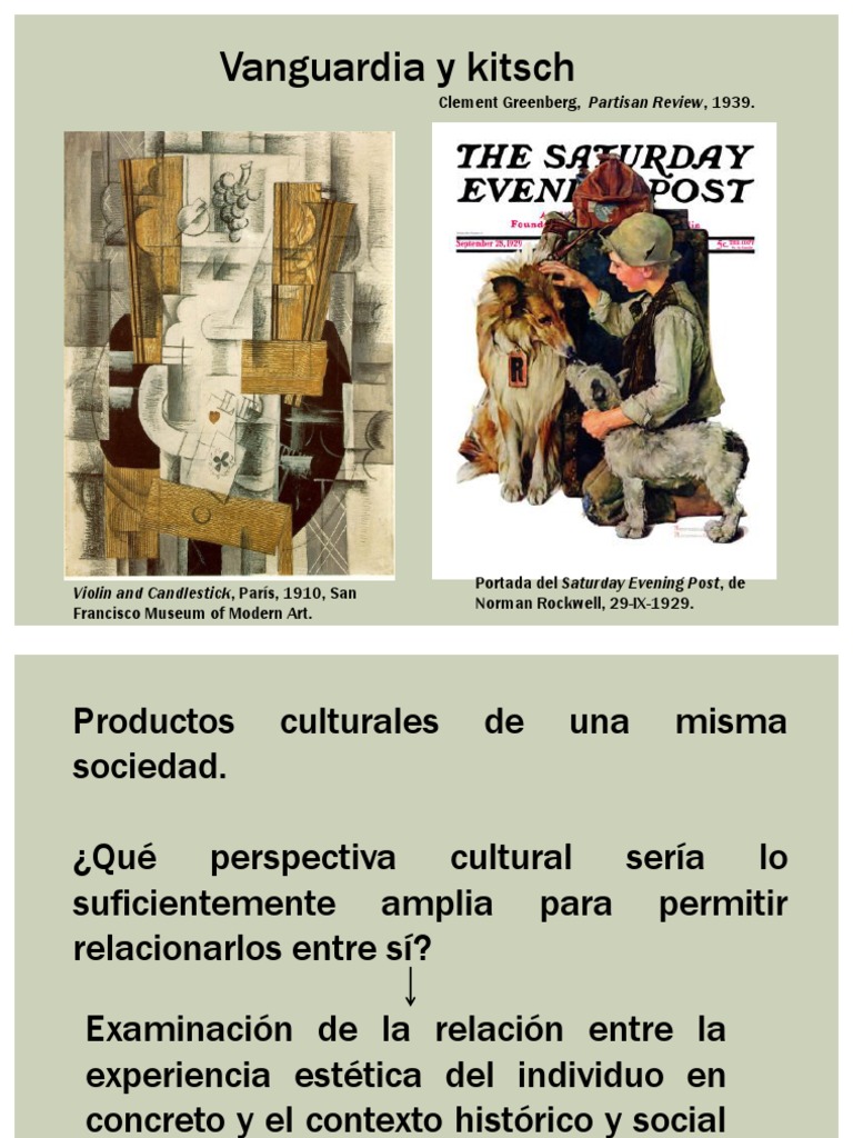 Vanguardia y Kitsch, de Clement Greenberg PDF Vanguardia Sociedad