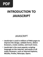 Introduction To Javascript