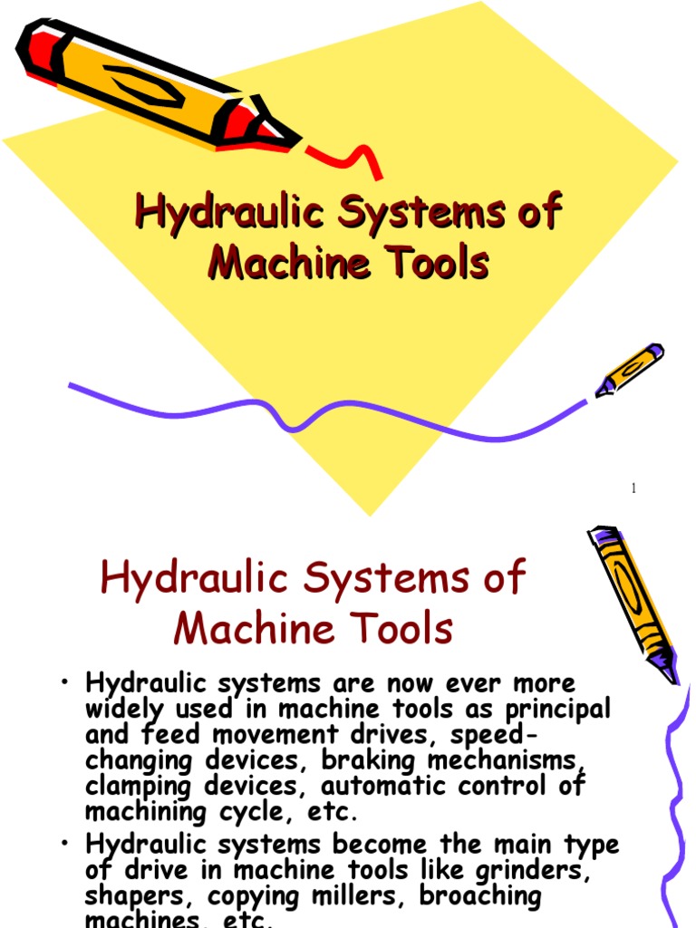 Hydraulic Systems in Machine Tools | PDF | Pump | Gear