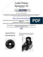 Asahi Pentax Spotmeter III
