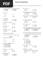 Exam Paper 2 Year 6(Math)  Physics & Mathematics 