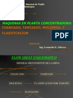 Chancado Tamizado Fajas Molienda