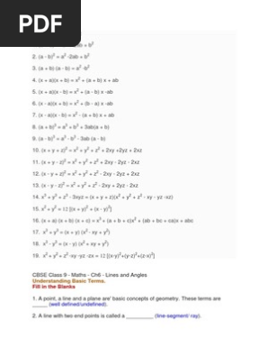 Algebraic Formula Triangle Line Geometry