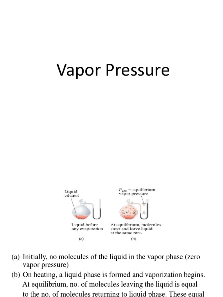 Vapor Pressure Powerpoint | PDF | Evaporation | Phase (Matter)