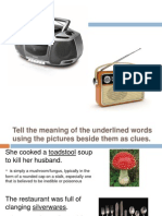 Underlined Word Meanings and Radio Drama Guide