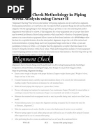 Alignment Check Methodology in Piping Stress Analysis Using Caesar II