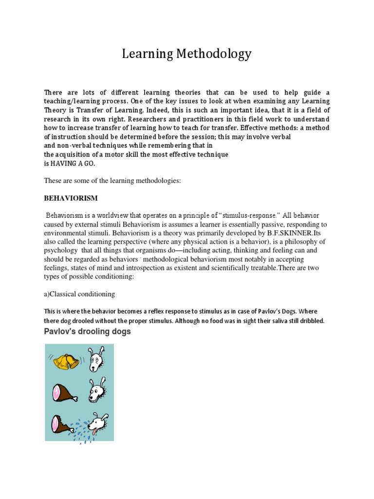 Understanding Learning Methodologies | PDF | Behaviorism | Mind–Body ...
