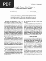 Accounting for Common Method Variance in Cross-Sectional Research Designs