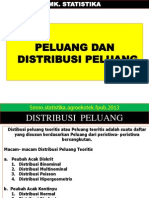 STATISTIKA Peluang Dan Distribusinya