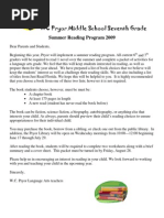 Download Summer Reading Packet Students Entering Seventh Grade by isabeller13 SN24666868 doc pdf