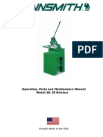 Operation, Parts and Maintenance Manual Model 16-18 Notcher: Proudly Made in The USA