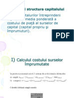 Costul Si Structura Capitalului