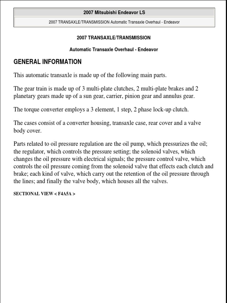 2007 MITSUBISHI ENDEAVOR OWNERS MANUAL PDF intelligence overview