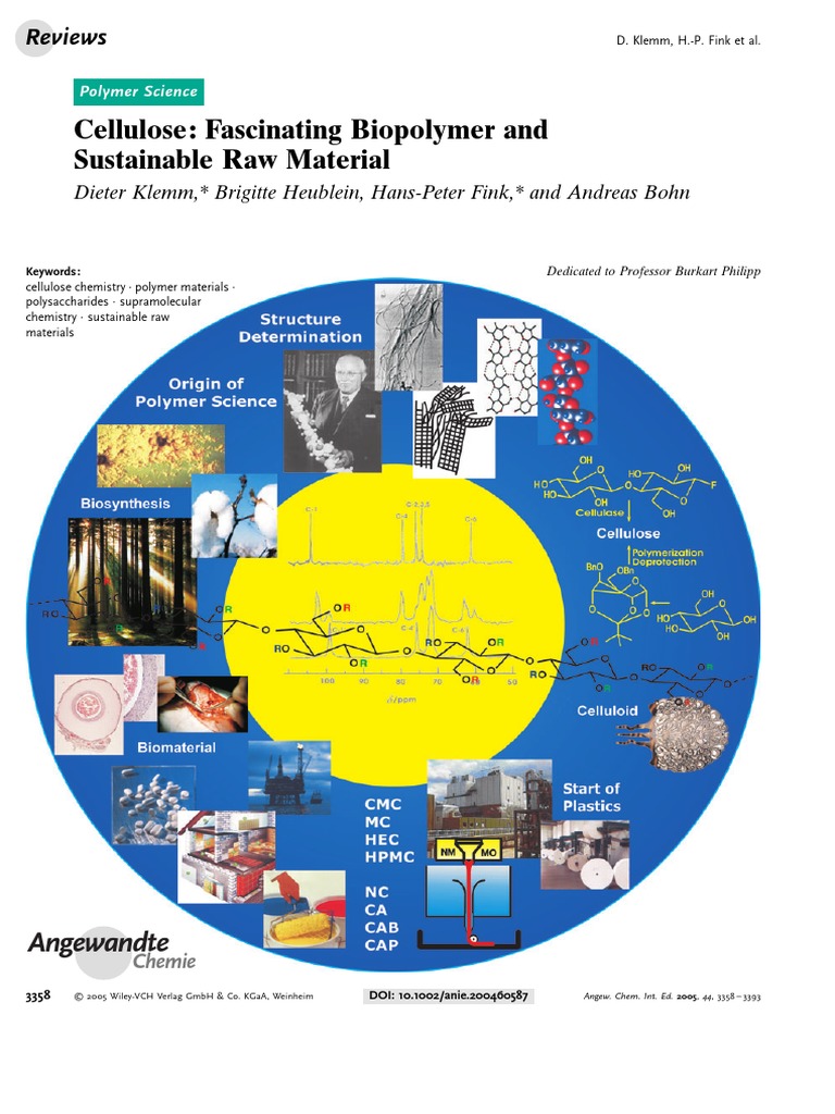 Cellulose---Fascinating Biopolymer and Sustainable Raw Material ...