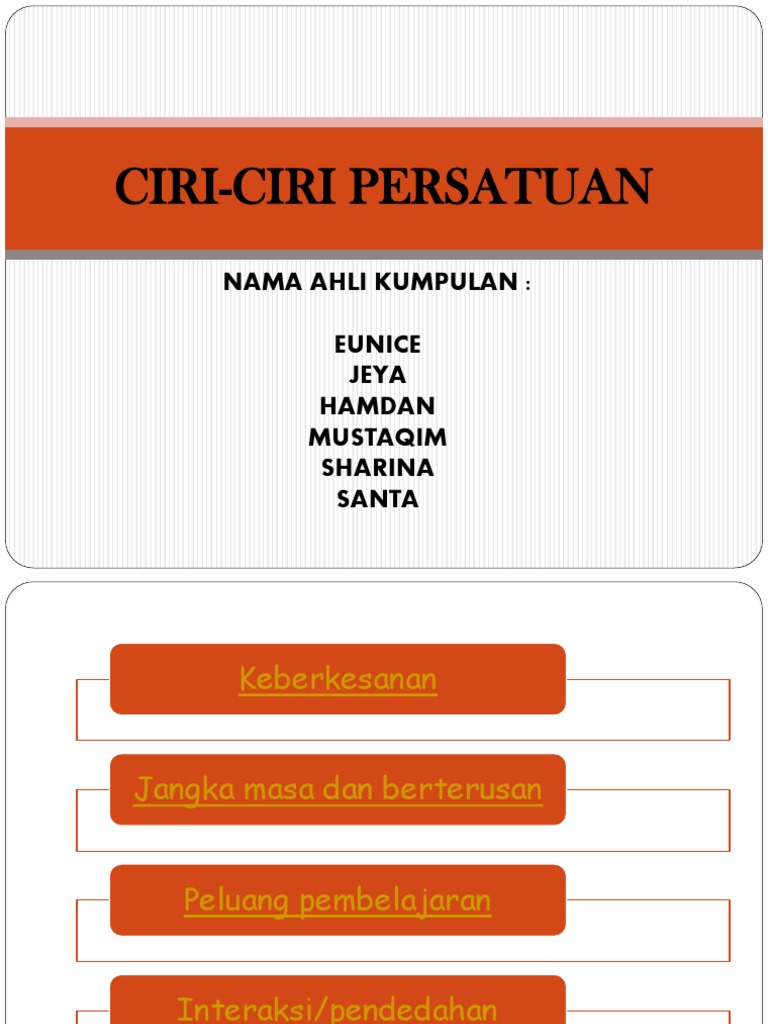 Ciri Ciri Persatuan Pdf