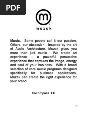 Muzak Program Guide 1 Country Music Rock Music - 