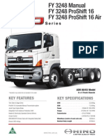 FY 3248 Manual: ProShift 16 Transmission, Engine Specs8700Wheelbase (centre of each axle set) . . . . . 5030