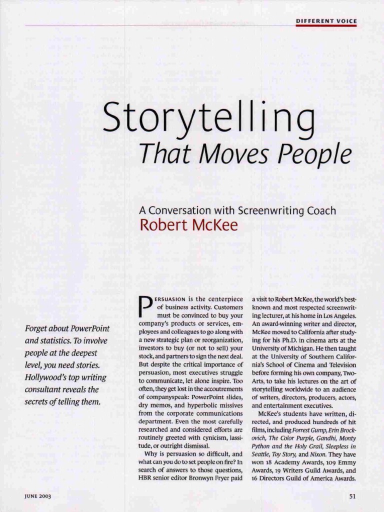Storytelling That Moves People | PDF