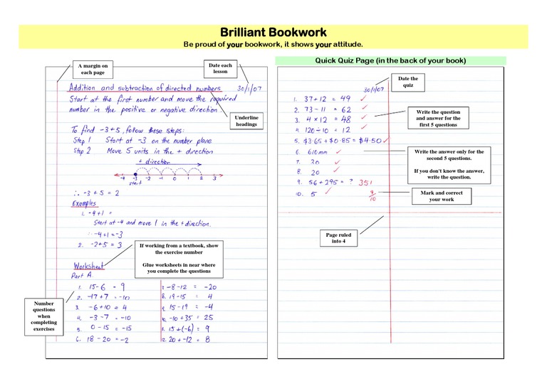 Effective Bookwork Tips for Students | PDF
