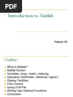 Introduction To Matlab