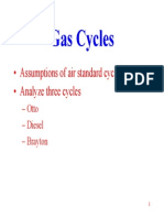 Gas Cycles Otto, Diesel, Dual Cycles