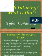 Math Tutoring What Is That Presentation - Updated - For Standard 9