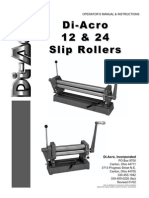 Operator's Manual for Di-Acro 12 & 24 Slip Rollers