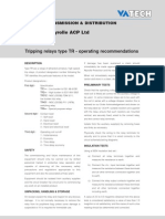 Trip Relays Operating Manual