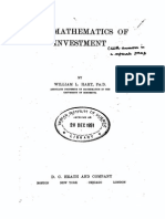 Mathematics of Investment 1924 William l Hart