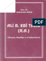 Abdulhalik Bakır - Ali B. Ebî Talib (R.a) (Hayatı, Kişiliği Ve Faaliyetleri)
