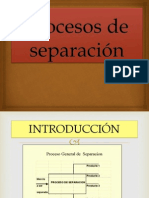 Procesos de Separación